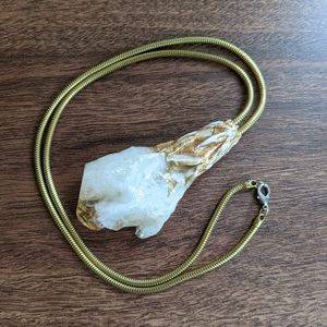 Adina Mills - Citrine Pendant on Snake Chain